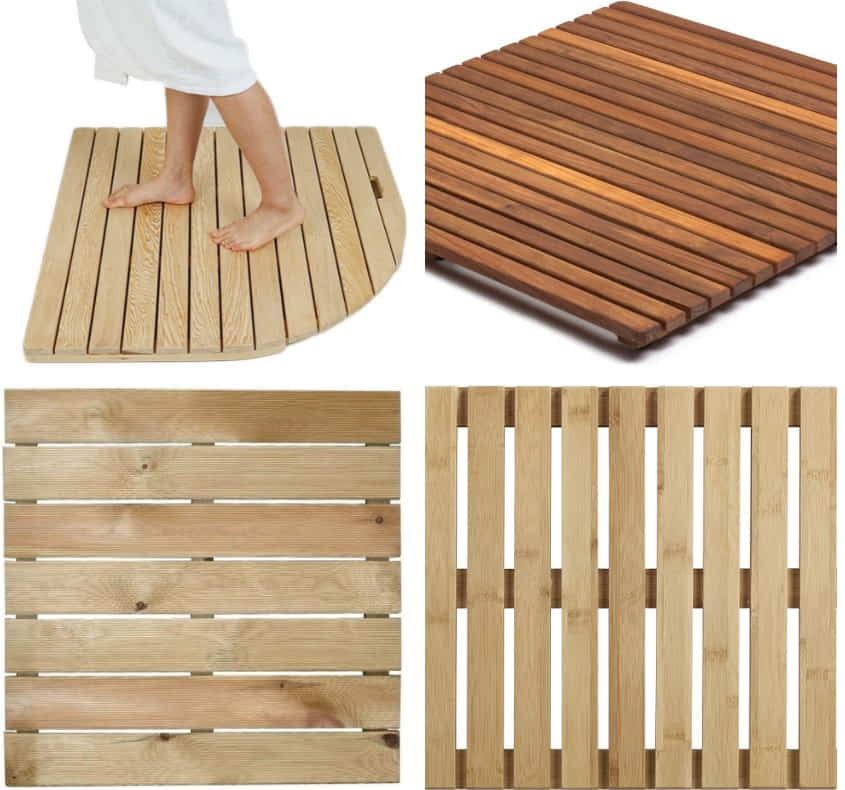 diferentes modelos de madera para la ducha